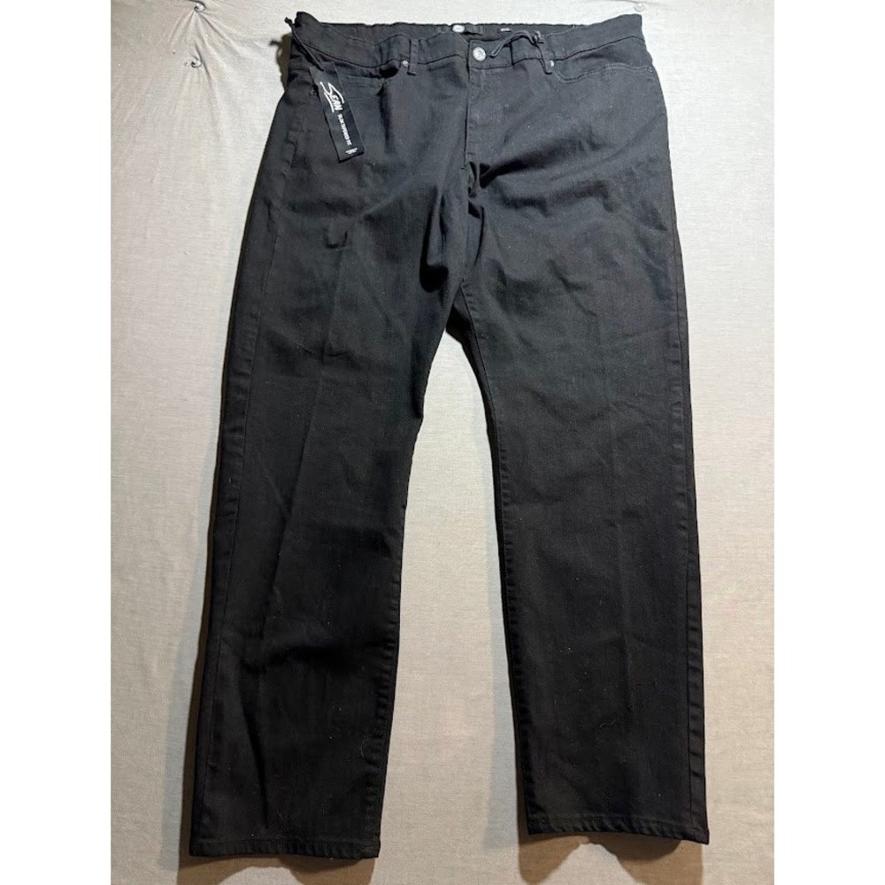 Jordan Craig Sean Slim Tapered‎ Fit Jeans Mens 44x34 Black Pocketed Zip NWT.